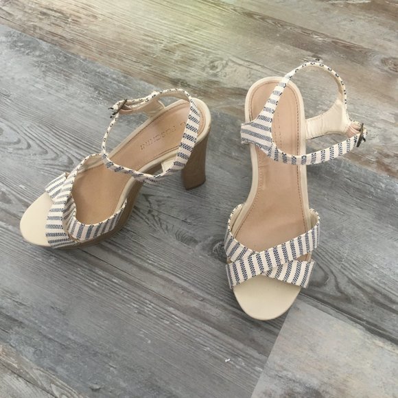 Foschini | Shoes | Cream And Blue Sandals With 45 Inch Heels From ...